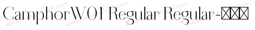 CamphorW01 Regular Regular字体转换